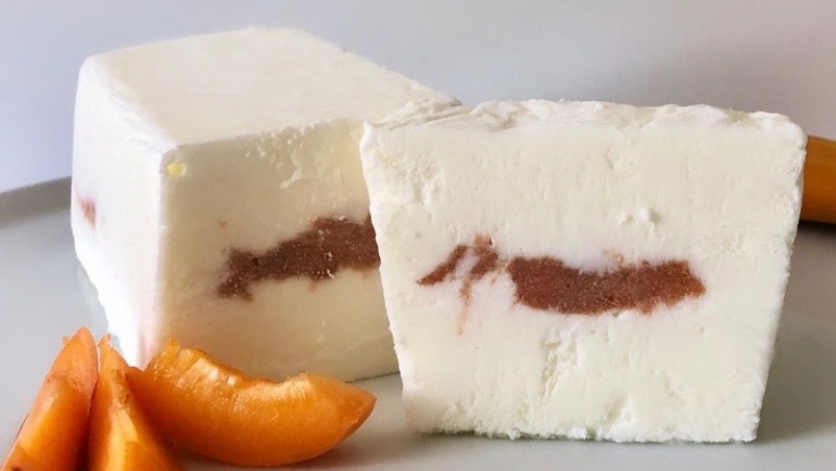 Lingotto gelato di yogurt e albicocche: facile, fresco e con un cuore goloso!